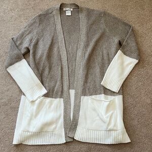 Cotton Emporium Women's Brown and Cream Cardigan